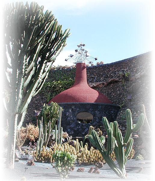 Blick in den Jardin de Cactus Lanzarote