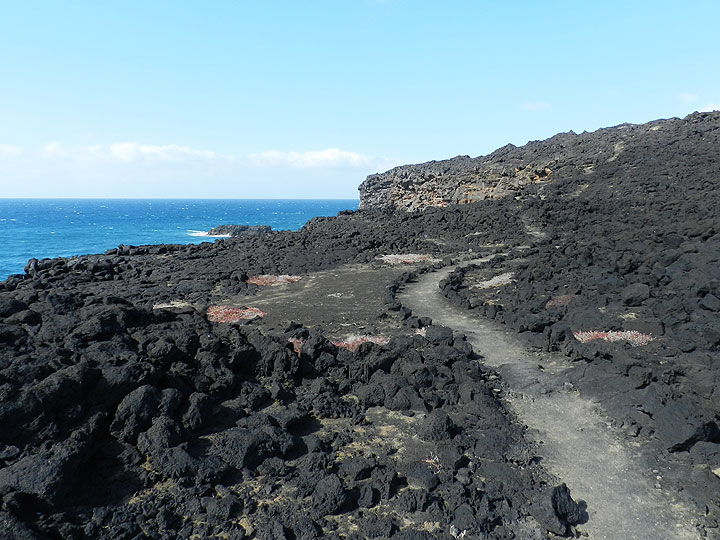 Wandern am Meer in El Golfo auf der Lava