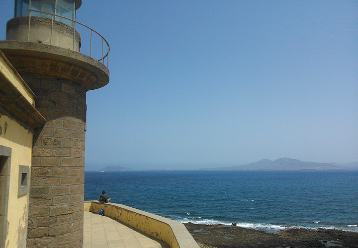 Der Leuchtturm auf der Insel Los Lobos